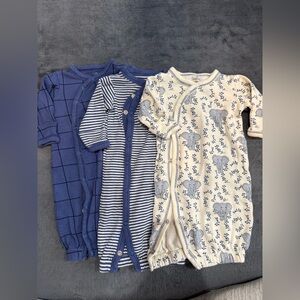 Touched by nature organic cotton 3-Pack Sleep Gowns - size preemie